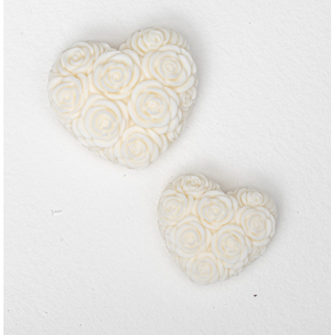 Moule en Silicone coeur de roses - MONDO BOUGIES