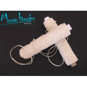 Mèches en coton pour bougie en cire de soja et colza - Mondo Bougies - PBLE  SAS